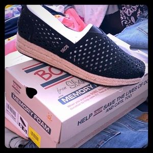 Toms black rhinestones espadrilles